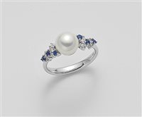 Ringe Mikiko Dame PEARL & STONE in Weißgold Perla 0.12 Ct MA0638O4FABI080 - MA0638O4FABI080